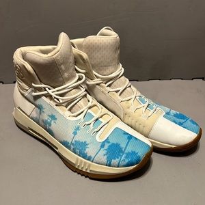 Under Armour Icon high top basketball shoes with palm trees